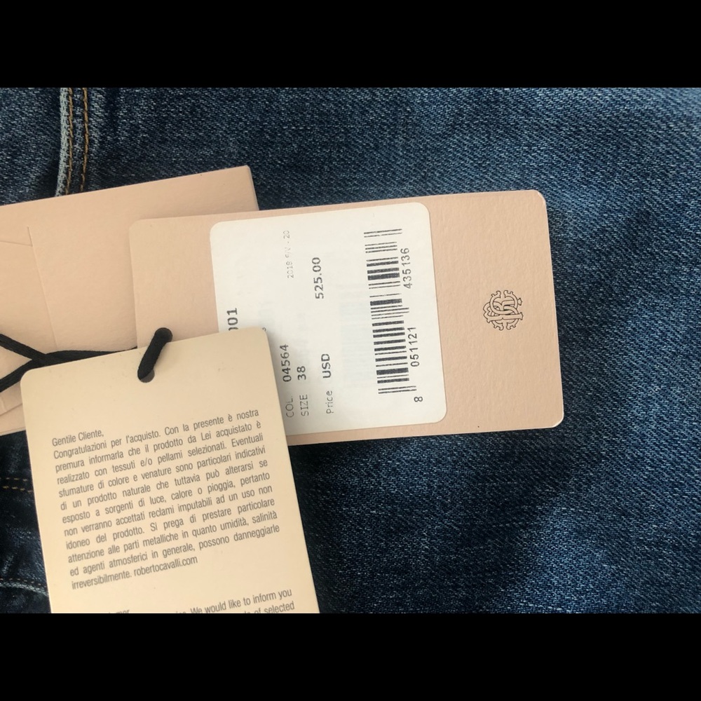 Roberto Cavalli denim disco pants